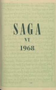 Saga: Tímarit Sögufélags 1968 VI